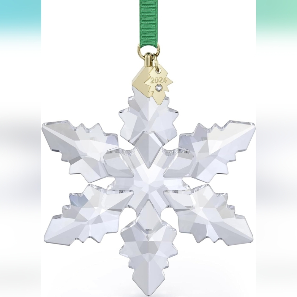 Swarovski Green Snowflake Ornament